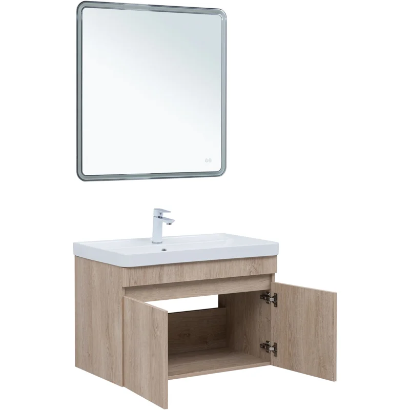 Тумба под раковину Aquanet Оптима 80 дуб светлый