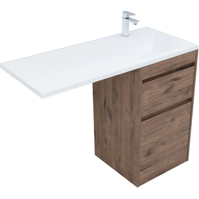 Тумба под раковину Aquanet Токио 48 дуб веллингтон (напольная 2 ящика)