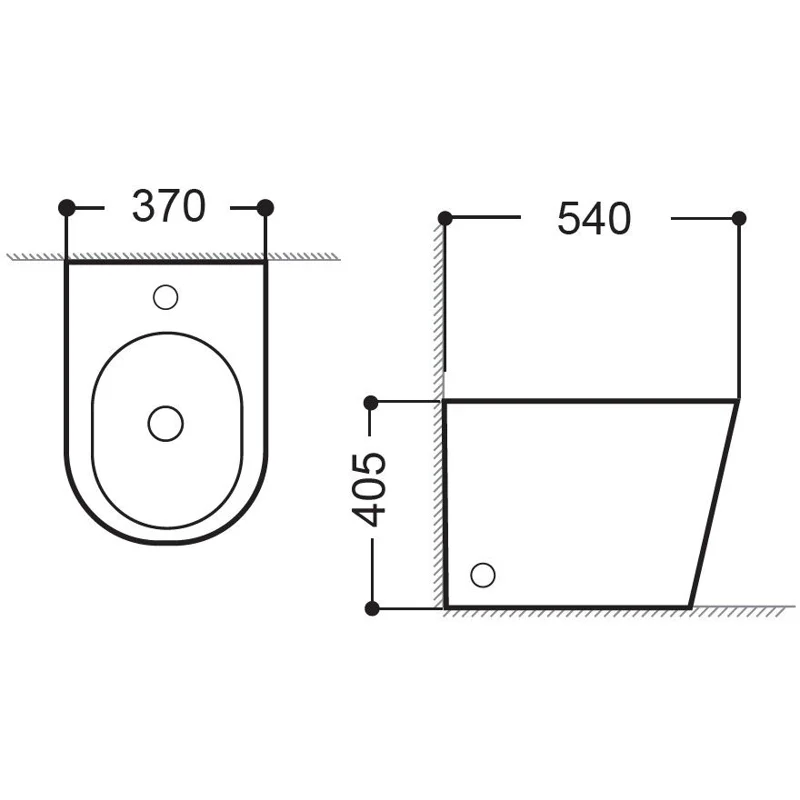 Биде напольное Aquanet Atago 2.0 B1 LX-1057A