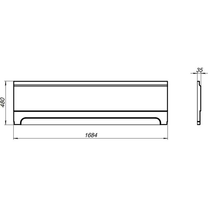 Фронтальный экран Aquanet Extra 170