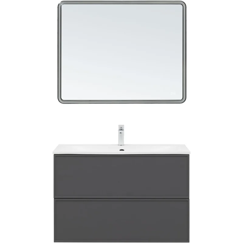 Тумба под раковину Aquanet Арт 100 ясень графит