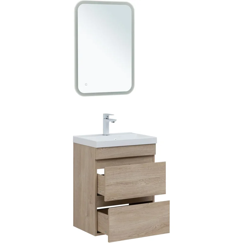 Тумба под раковину Aquanet Нота New 50 дуб светлый