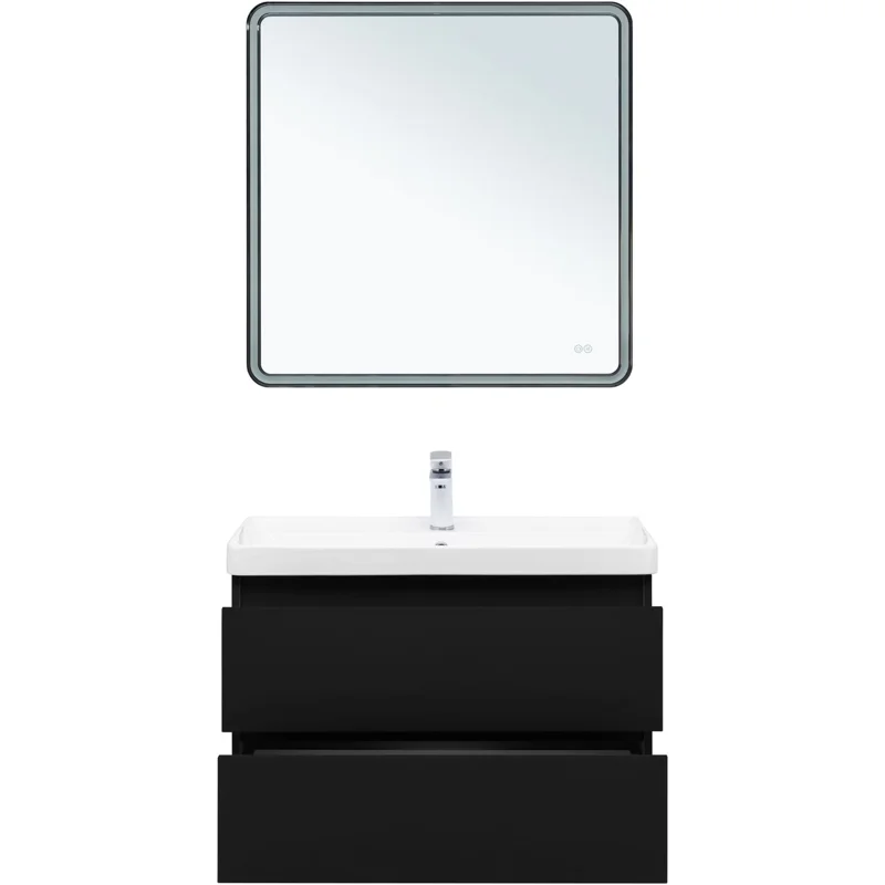 Тумба под раковину Aquanet Вега 2.0 80 черный