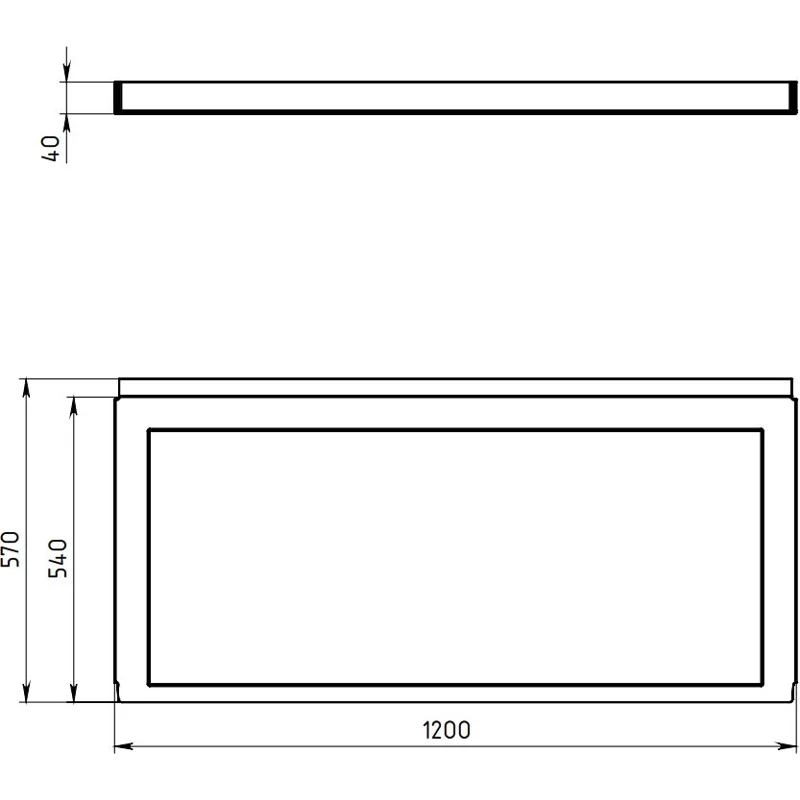 Фронтальный экран Aquanet West/Largo 120