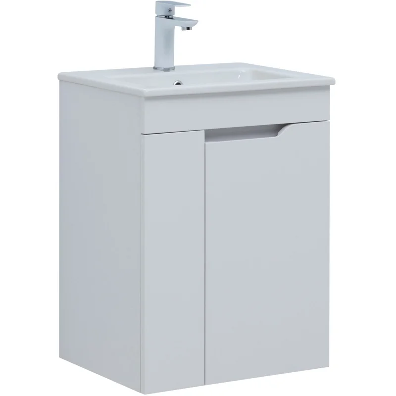 Тумба под раковину Aquanet Практика 50 белый матовый