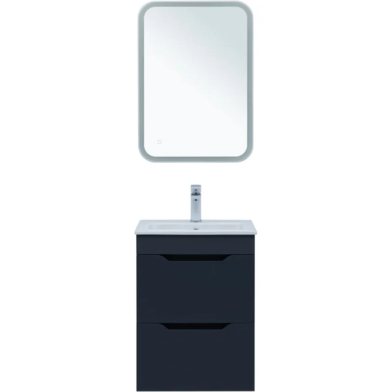 Тумба под раковину Aquanet Практика 50 маренго (2 ящика)