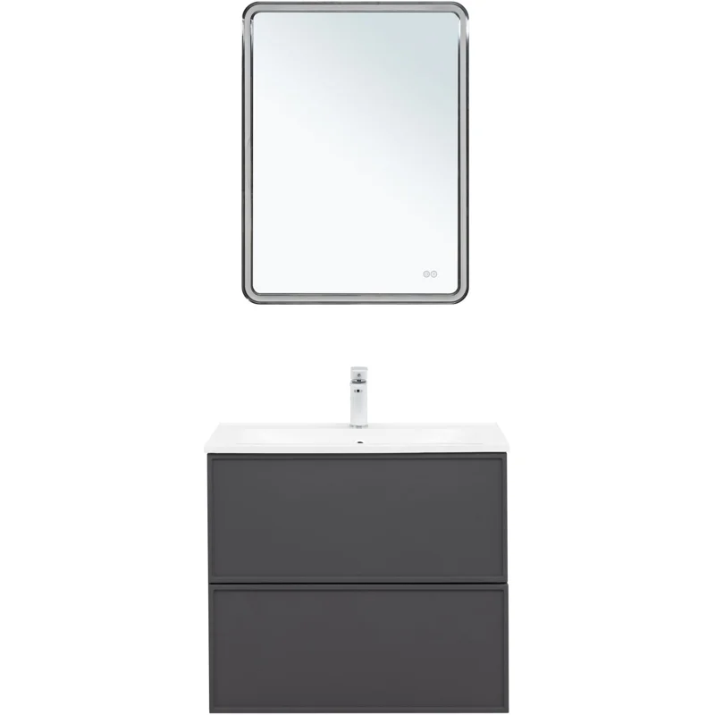 Тумба под раковину Aquanet Арт 75 ясень графит