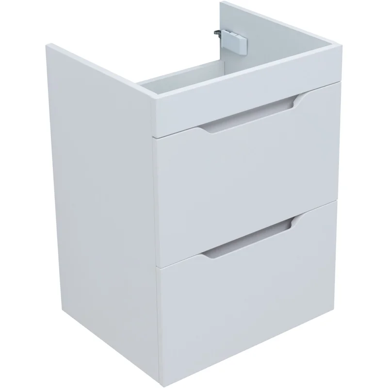 Тумба под раковину Aquanet Практика 50 белый матовый (2 ящика)