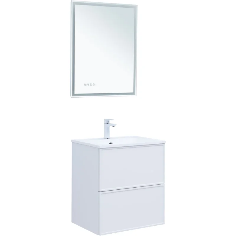 Тумба под раковину Aquanet Арт 60 белый матовый