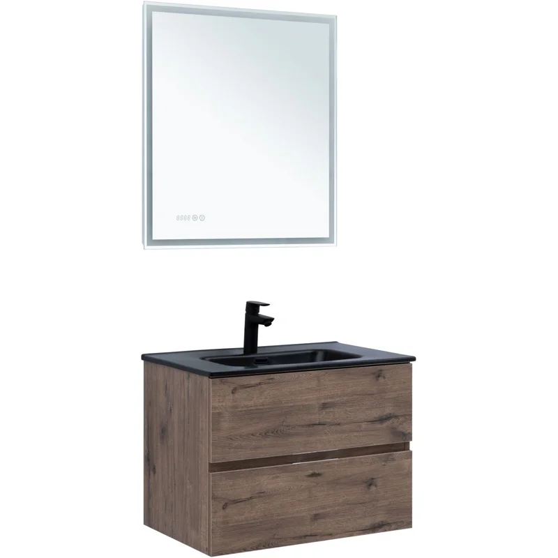 Тумба под раковину Aquanet Алвита New 70 2 ящика, дуб веллингтон табак