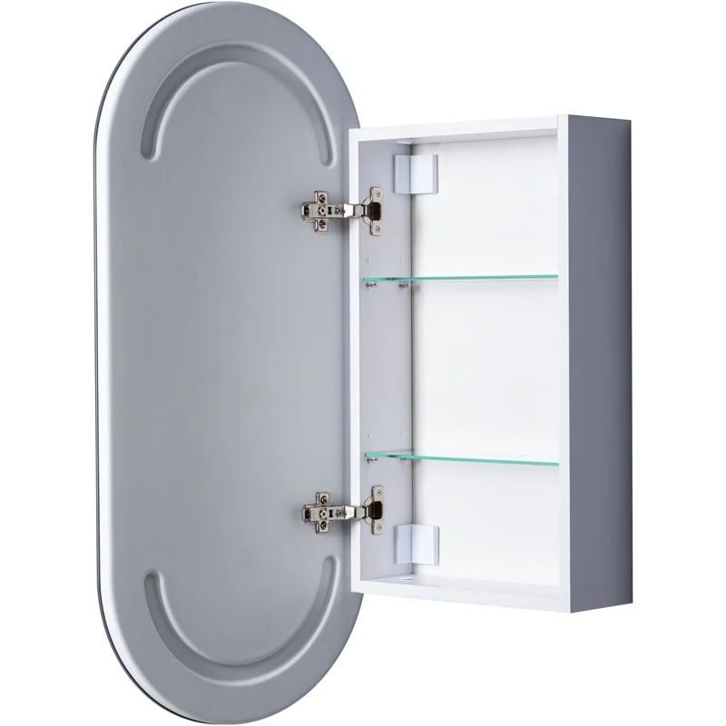 Зеркальный шкаф Aquanet Монте 40 белый, с LED подсветкой