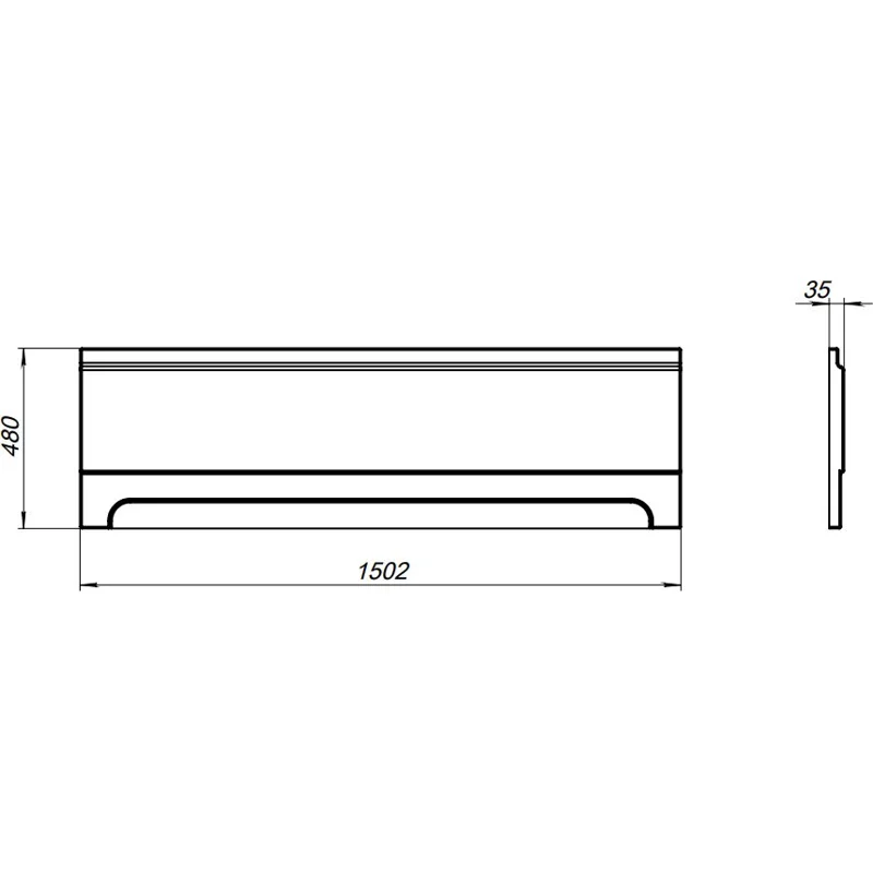 Фронтальный экран Aquanet Extra 150