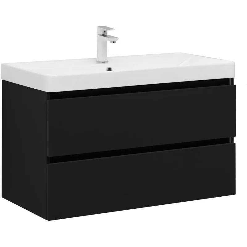 Тумба под раковину Aquanet Вега 2.0 90 черный