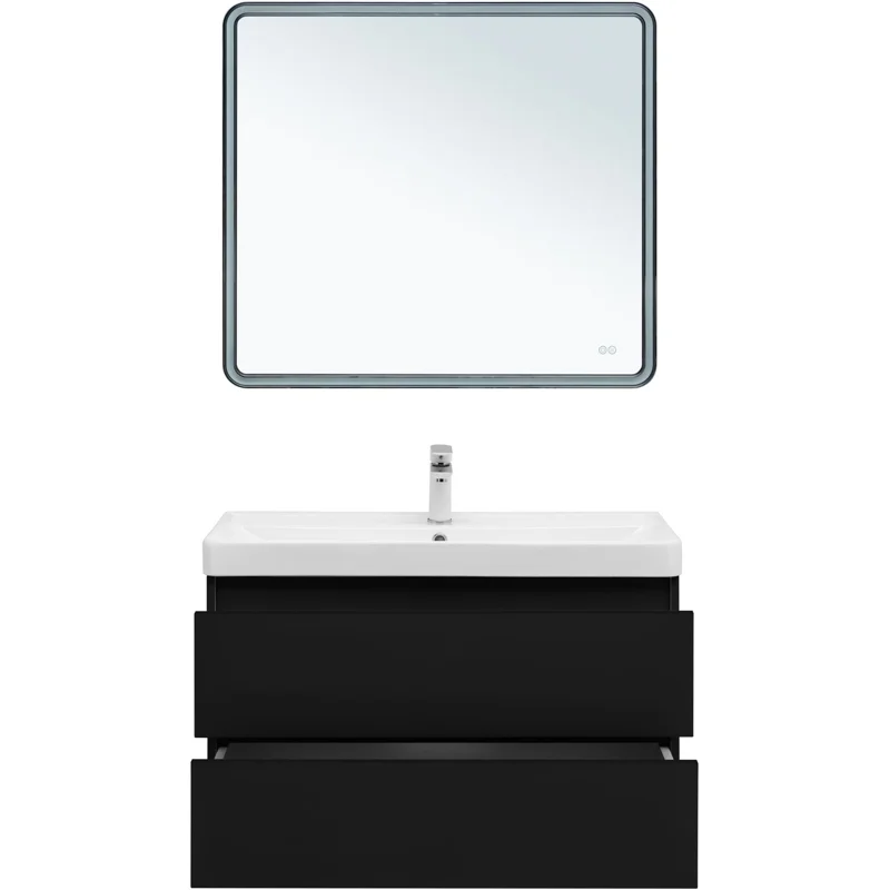 Тумба под раковину Aquanet Вега 2.0 90 черный
