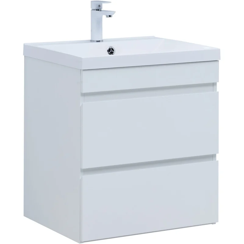 Тумба под раковину Aquanet Нота New 60 белый глянец