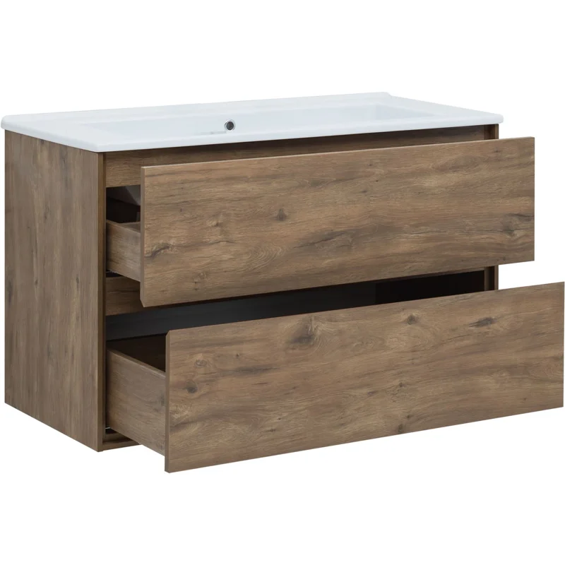 Тумба под раковину Aquanet Милан 105 дуб рустикальный