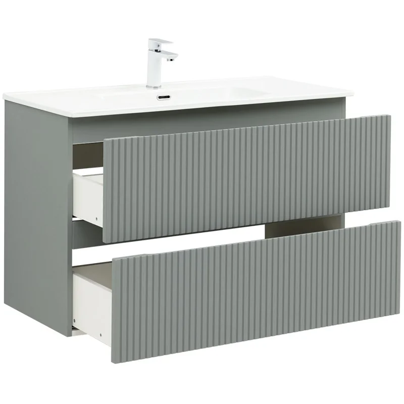 Тумба под раковину Aquanet Джейн (Flat) 100 мисти грин