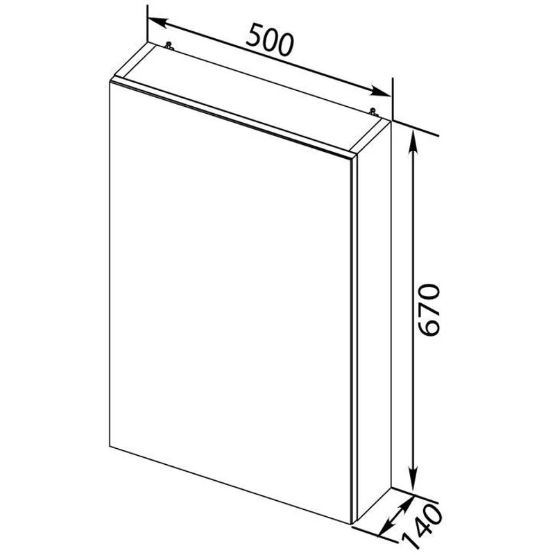 Зеркальный шкаф Aquanet Порто 50 белый