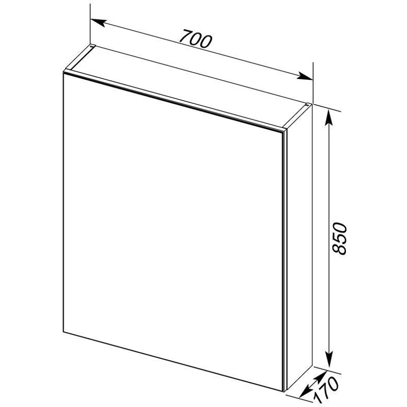 Зеркальный шкаф Aquanet Алвита 70 серый антрацит
