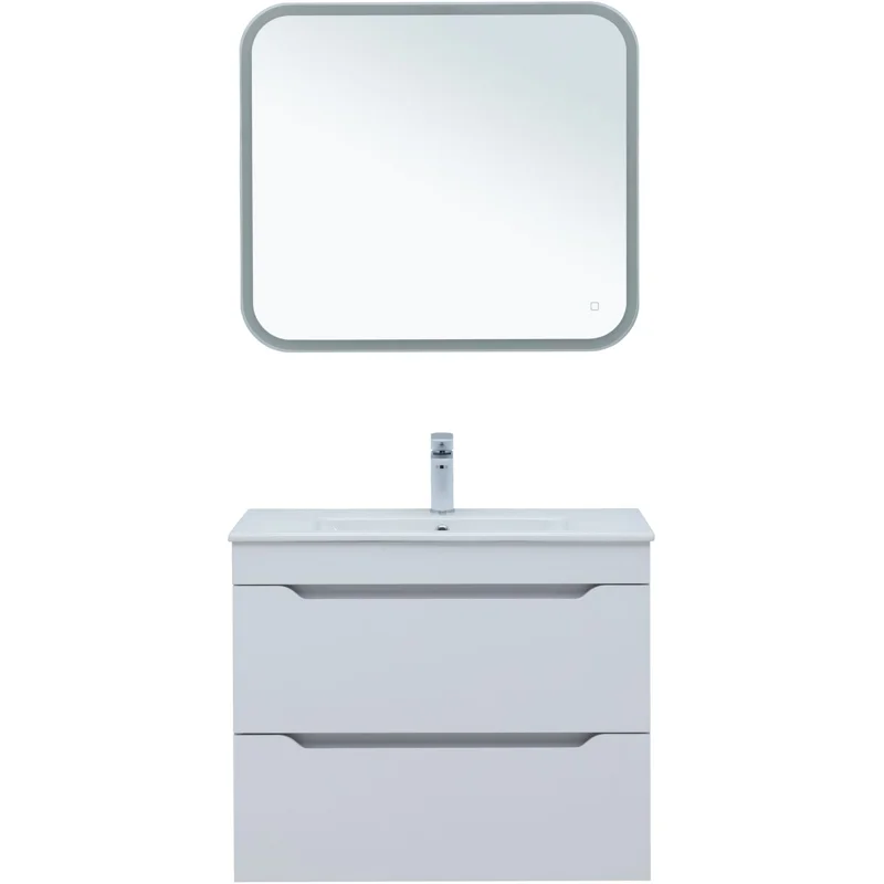 Тумба под раковину Aquanet Практика 80 белый матовый