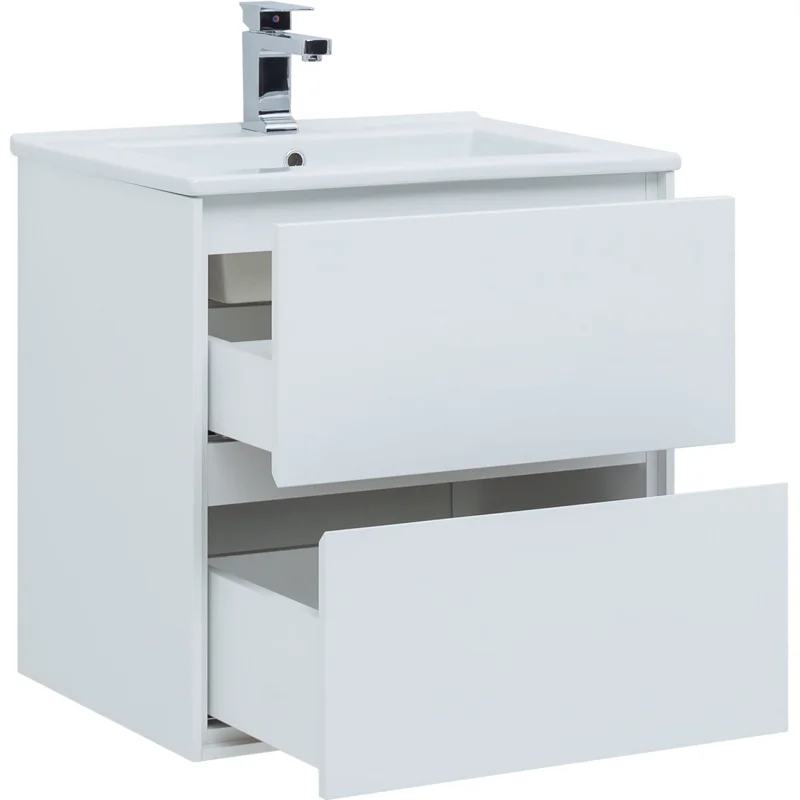 Тумба под раковину Aquanet Милан 65 белый глянец