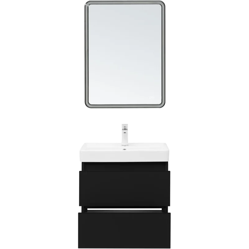 Тумба под раковину Aquanet Вега 2.0 60 черный