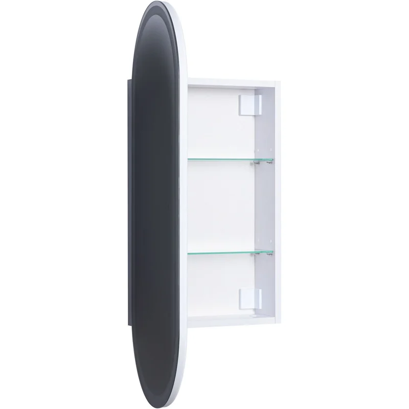 Зеркальный шкаф Aquanet Монте 40 белый, с LED подсветкой