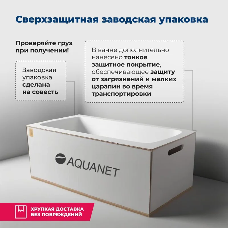 Акриловая ванна Aquanet Bright 145x70 (с каркасом)