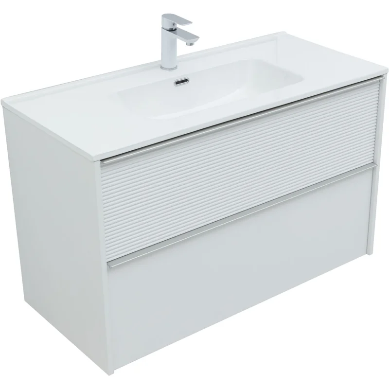 Тумба под раковину Aquanet Вита 100 белый матовый