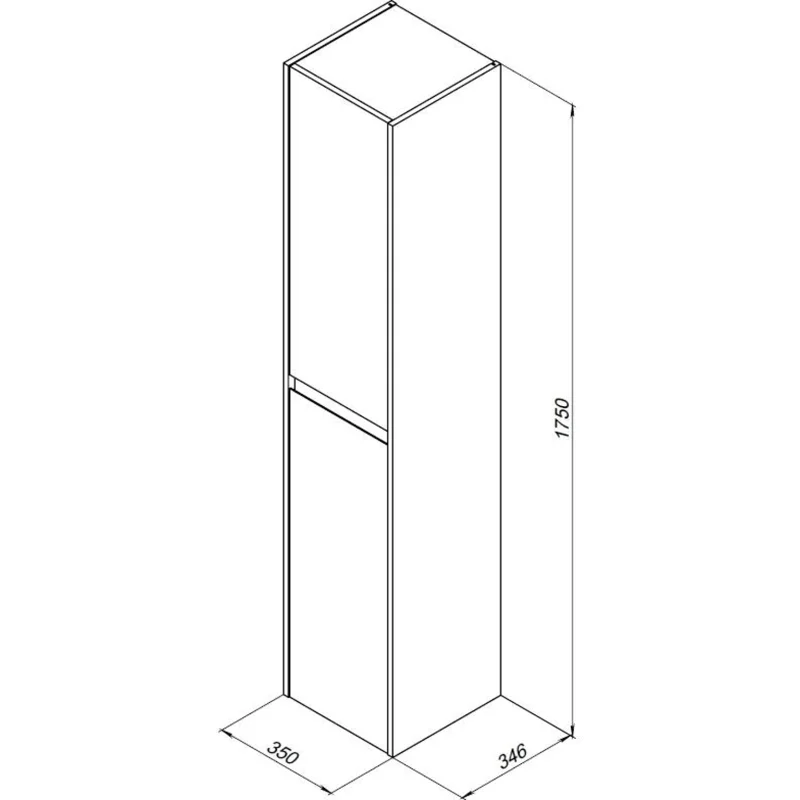 Шкаф-пенал Aquanet Nova Lite 35 дуб рустикальный