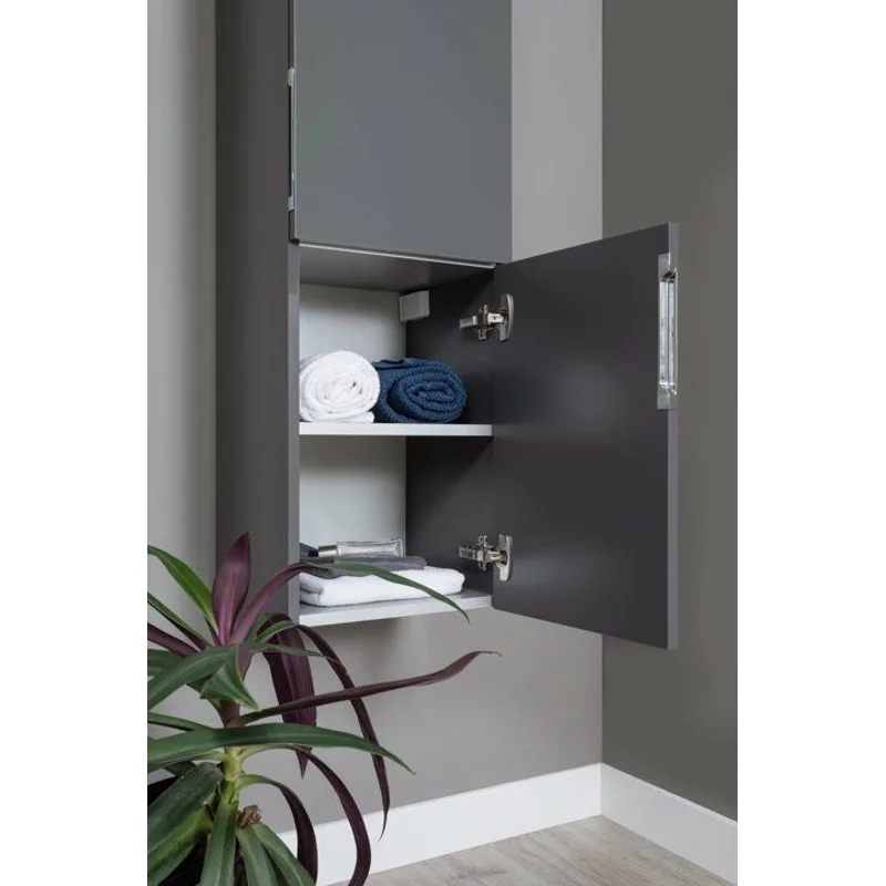 Шкаф-пенал Aquanet Алвита 35 серый антрацит