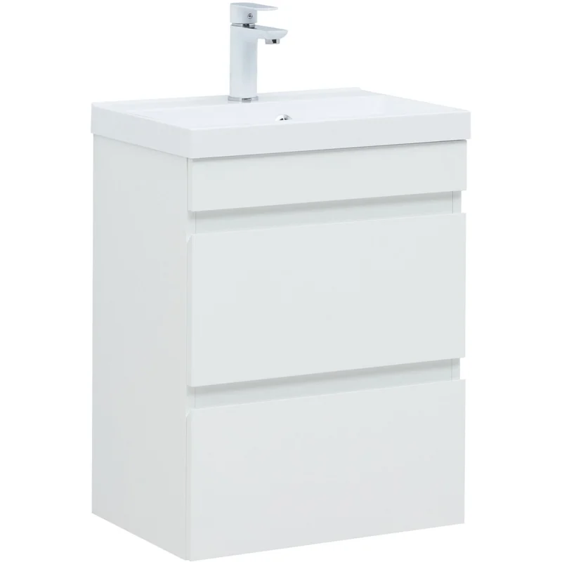 Тумба под раковину Aquanet Нота New 50 белый глянец