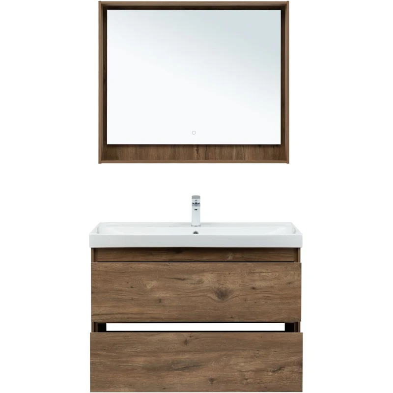 Тумба под раковину Aquanet Милан 100 дуб рустикальный