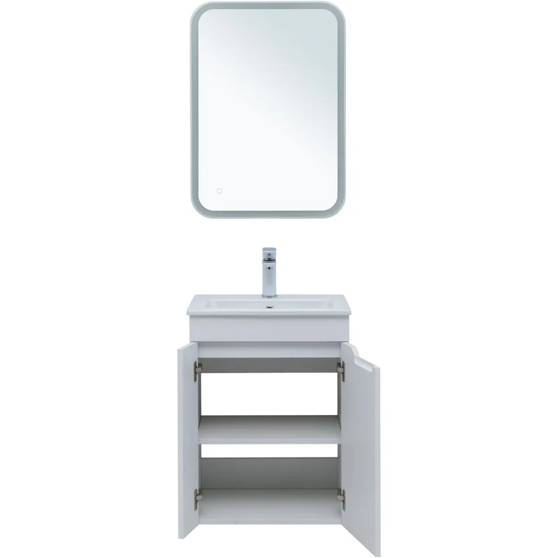 Тумба под раковину Aquanet Практика 50 белый матовый