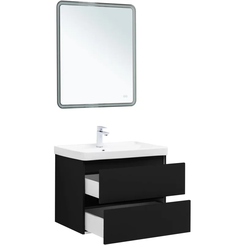 Тумба под раковину Aquanet Вега 2.0 70 черный