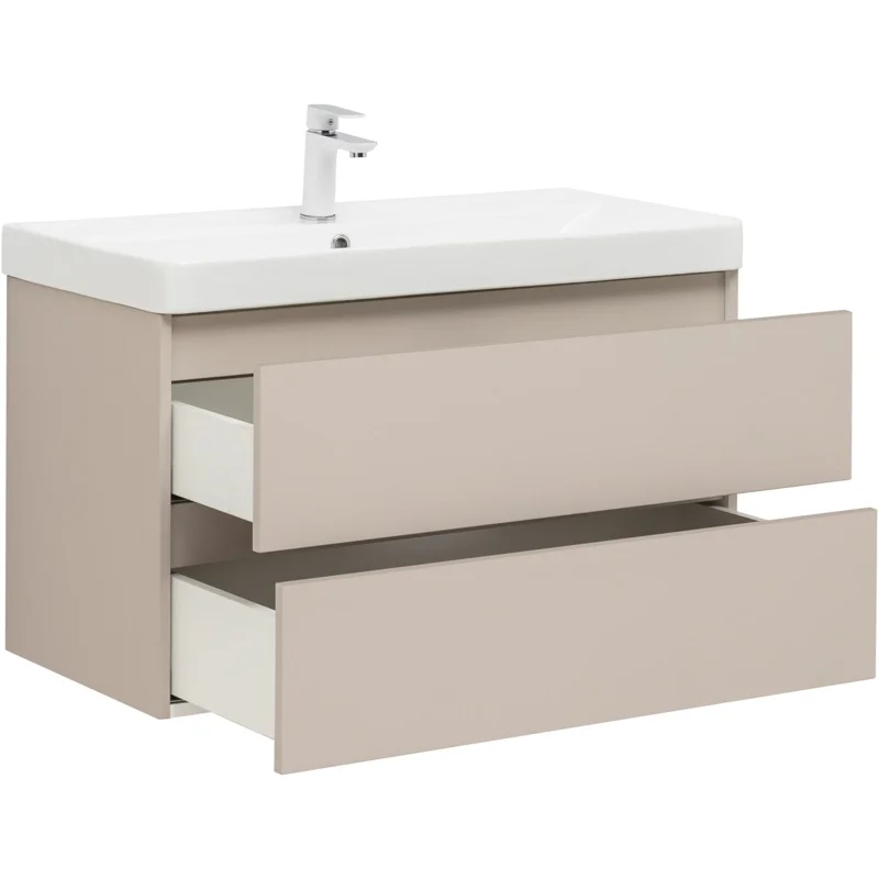 Тумба под раковину Aquanet Вега 2.0 90 бежевый