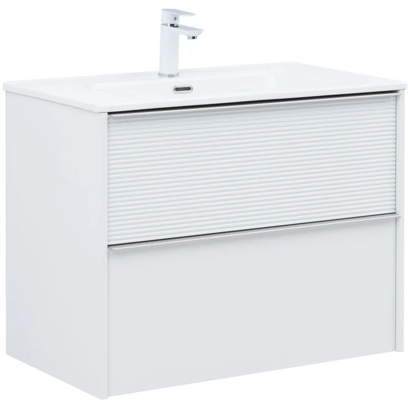 Тумба под раковину Aquanet Вита 80 белый матовый