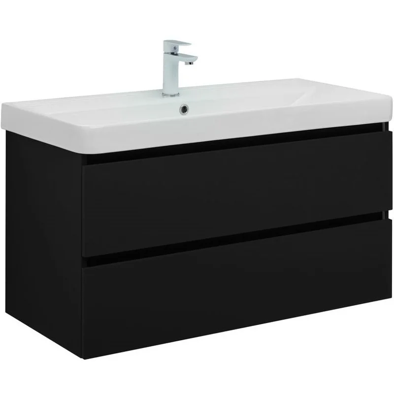 Тумба под раковину Aquanet Вега 2.0 100 черный