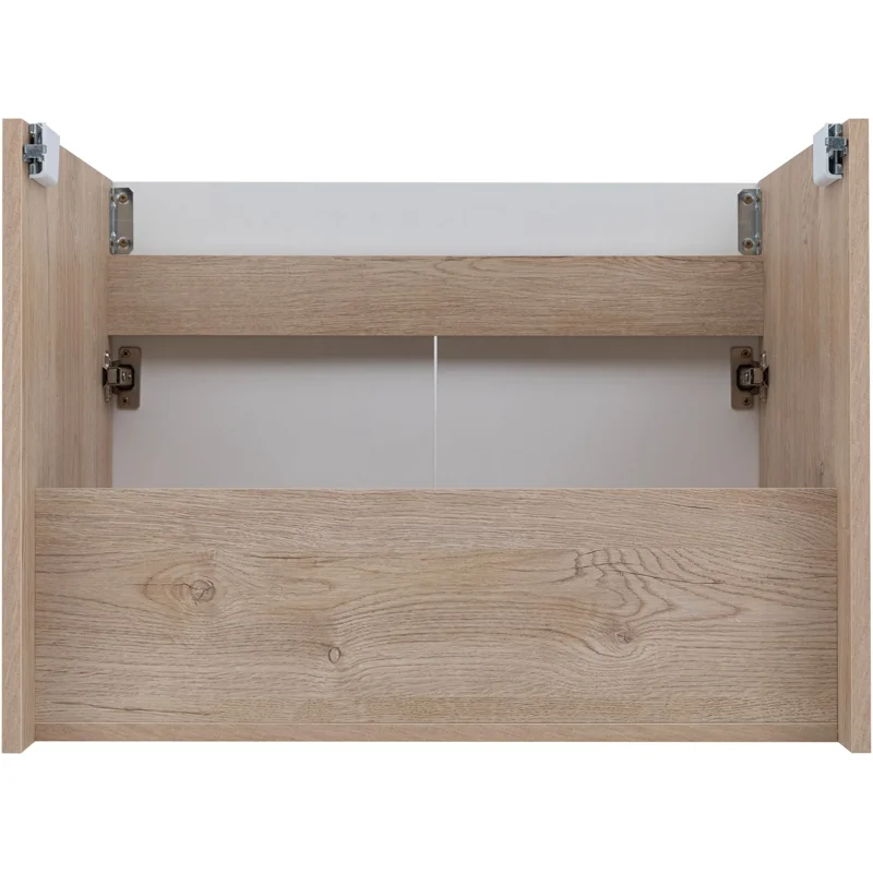 Тумба под раковину Aquanet Оптима 70 дуб светлый/белый сатин