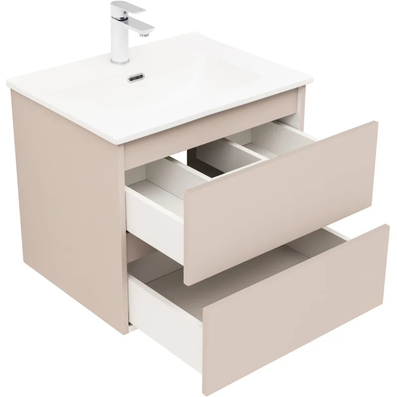 Тумба под раковину Aquanet Вега 2.0 60 бежевый