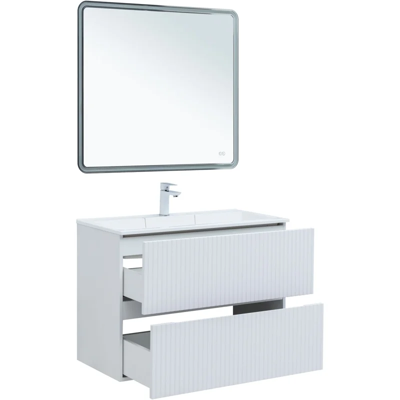 Тумба под раковину Aquanet Джейн 90 белый матовый