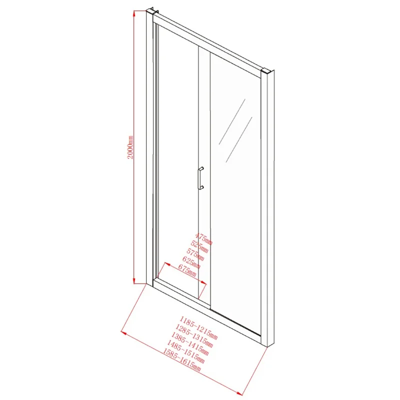 Душевая дверь Aquanet Alfa NAA6121 120, прозрачное стекло
