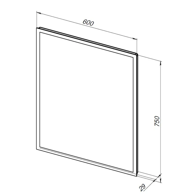 Зеркало Aquanet Оптима 60 белый матовый