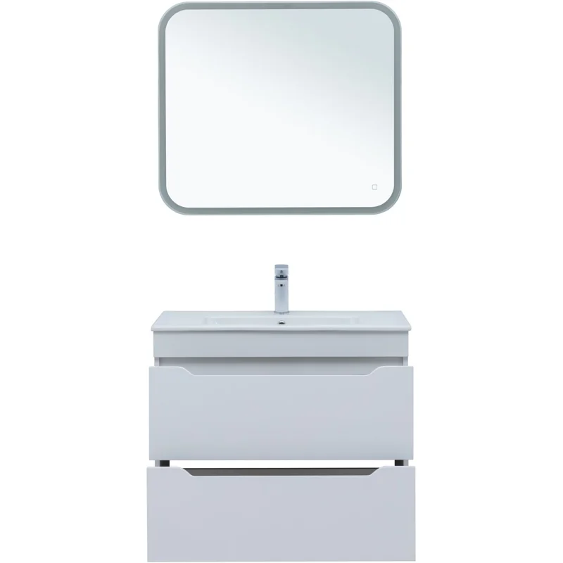 Тумба под раковину Aquanet Практика 80 белый матовый