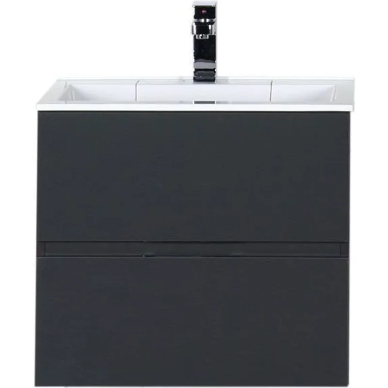 Тумба с раковиной Aquanet Алвита 60 серый антрацит