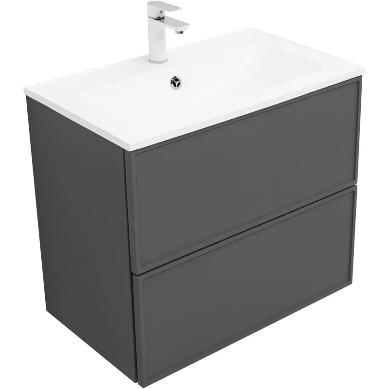 Тумба под раковину Aquanet Арт 75 ясень графит