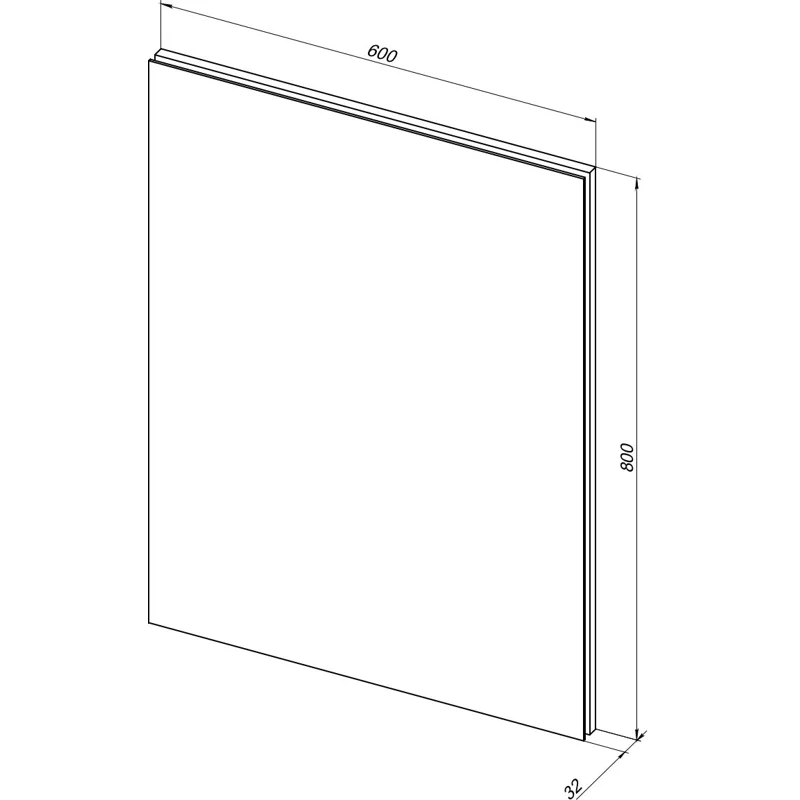 Зеркало Aquanet Гласс 60 белый LED