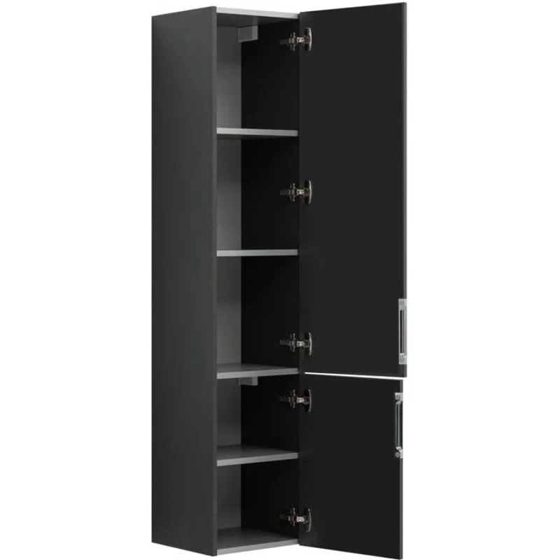 Шкаф-пенал Aquanet Алвита 35 серый антрацит