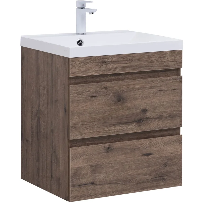 Тумба под раковину Aquanet Нота New 60 дуб веллингтон табак