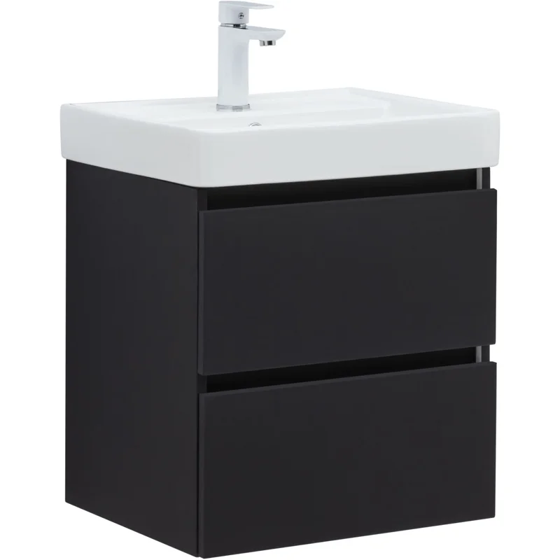Тумба под раковину Aquanet Вега 2.0 50 черный